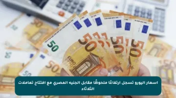 أسعار اليورو تسجل ارتفاعًا ملحوظًا مقابل الجنيه المصري مع افتتاح تعاملات الثلاثاء